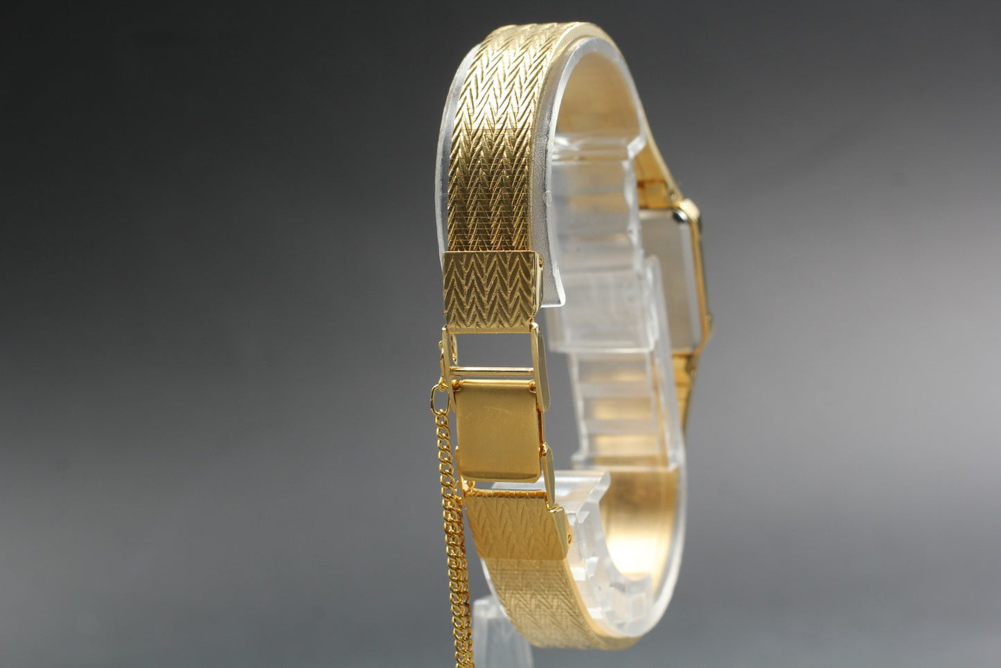 Vtg.1986 [N MINT] SEIKO 7321-5810 Tank 18mm Bracelet Gold Quartz Ladies Watch JP