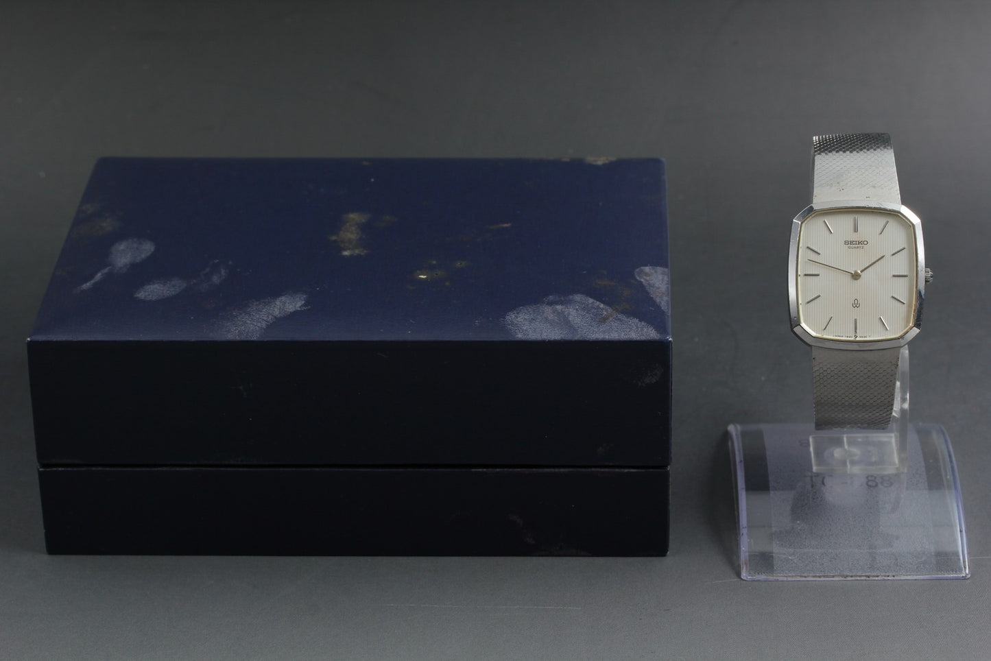 Vtg.1978 [N MINT] SEIKO 7820-5380 Bracelet Tank 29mm Quartz Men's Watch JAPAN