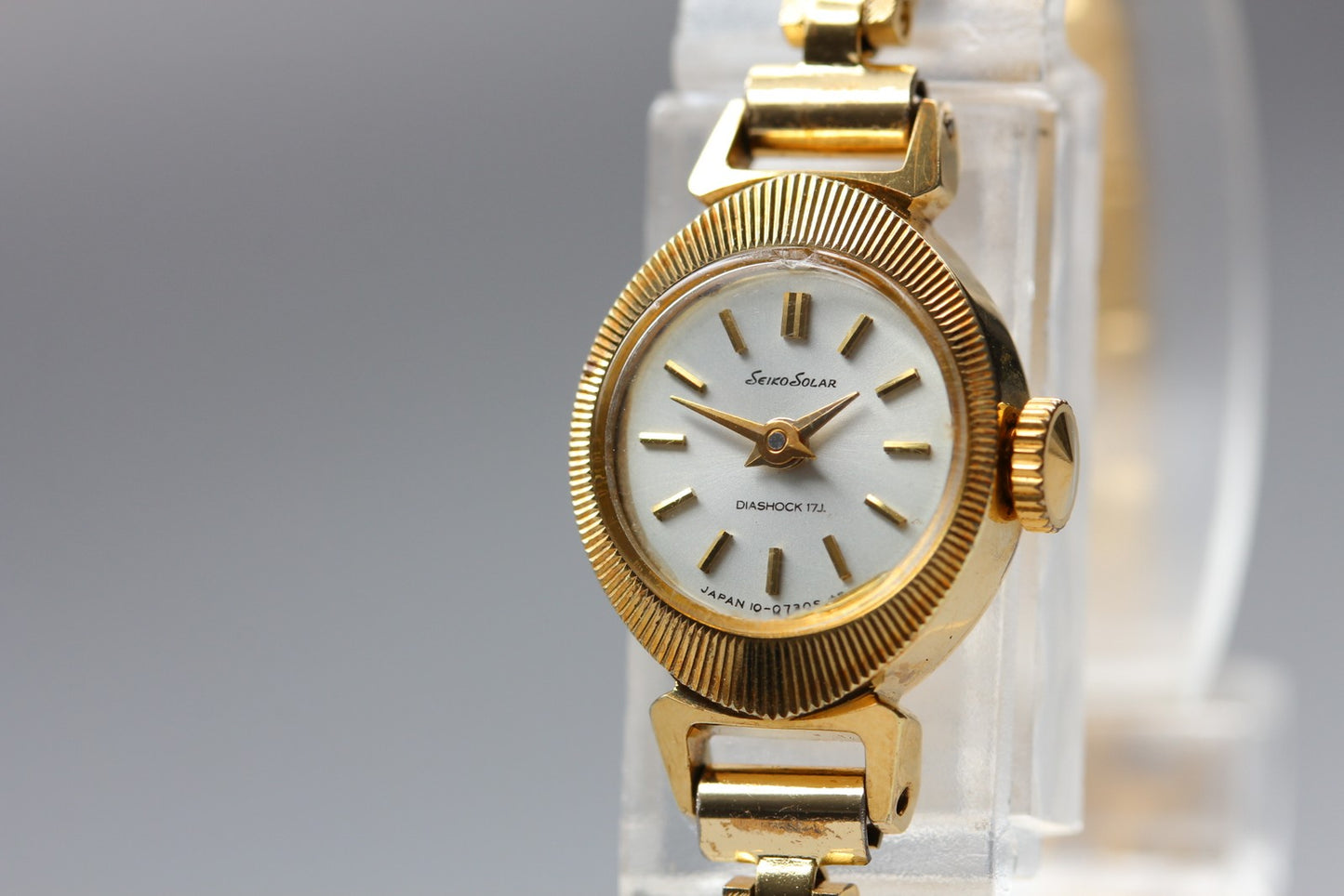 Vtg. 1977 [N MINT] SEIKO 10-0470 Bracelet 16mm Gold Manual Ladies Watch JAPAN