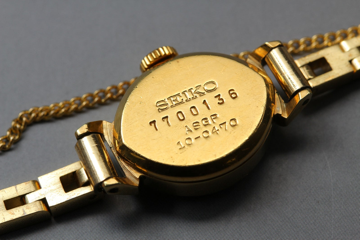 Vtg. 1977 [N MINT] SEIKO 10-0470 Bracelet 16mm Gold Manual Ladies Watch JAPAN