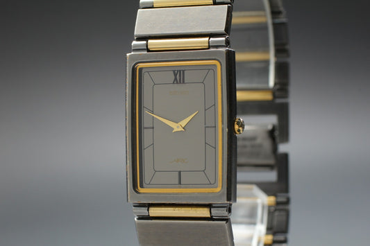 Vin.1985[N MINT] SEIKO ARC 7320-6360 Tank 21mm Bracelet Quartz Men's Watch JAPAN