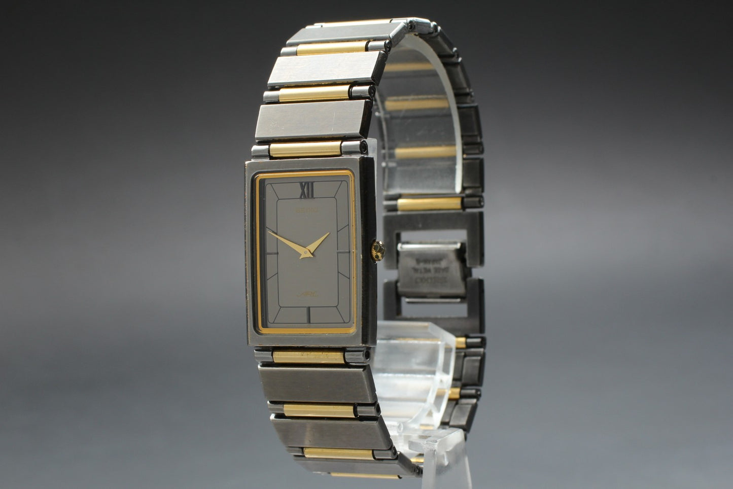 Vin.1985[N MINT] SEIKO ARC 7320-6360 Tank 21mm Bracelet Quartz Men's Watch JAPAN