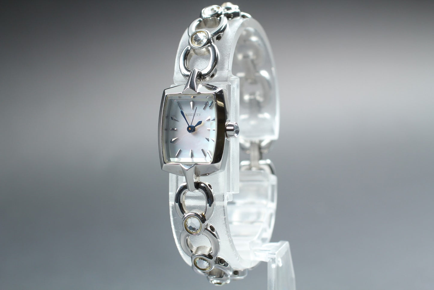 Vtg.1999 [N MINT] SEIKO WIRED 1N01-0PA0 Tank 16mm Quartz Ladies Watch From JAPAN