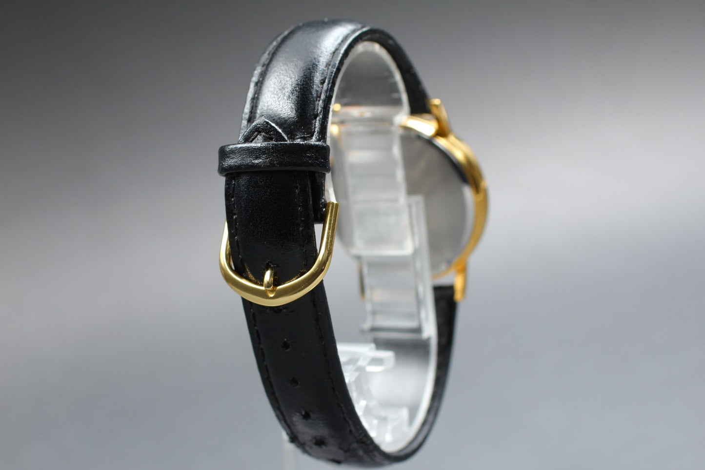 Vintage [N MINT] CASIO MTP-1095 Round 33mm Black Gold Quartz Men's Watch JAPAN