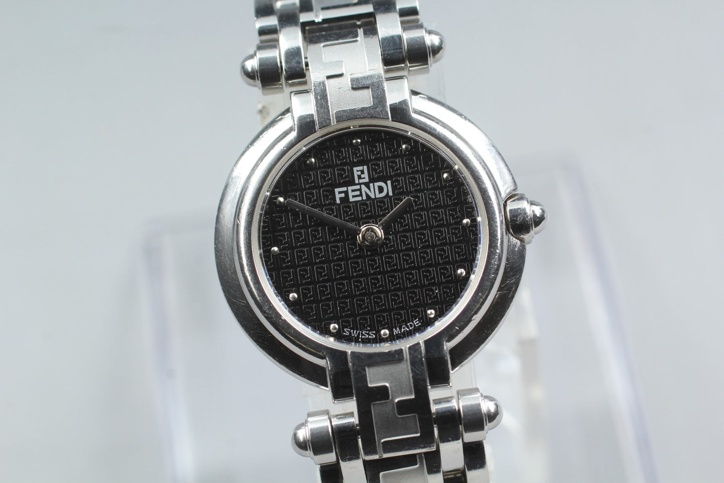 Vintage [N MINT] FENDI 750L Bracelet Black Silver Quartz Ladies Watch From JAPAN
