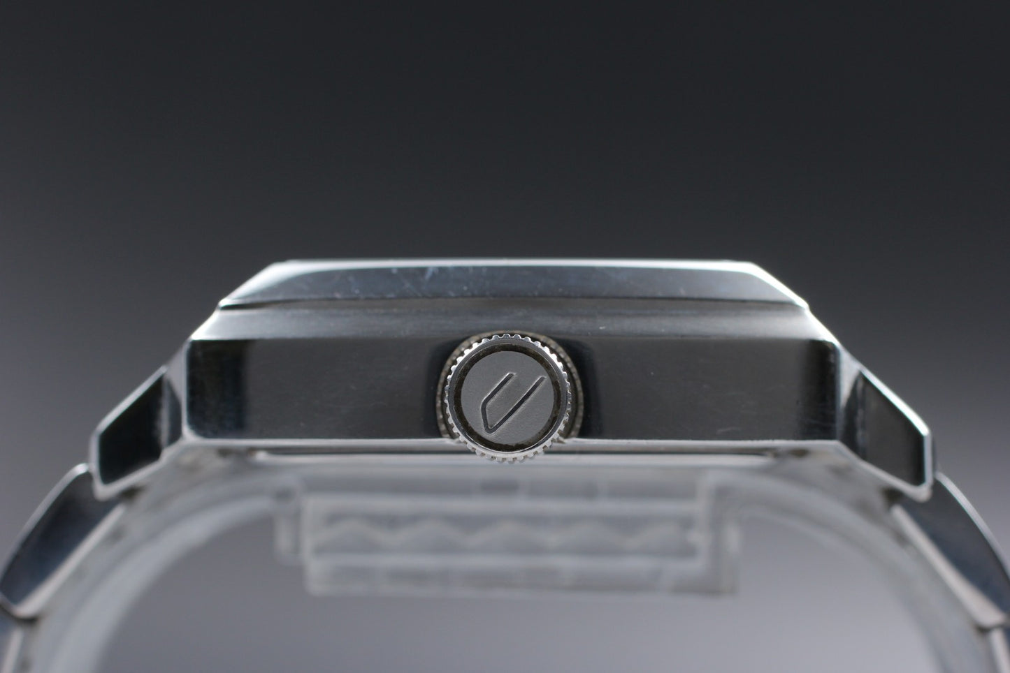 [Near MINT Fullset] DIESEL DZ-1366 Square 44mm Silver Quartz Men's Watch JAPAN