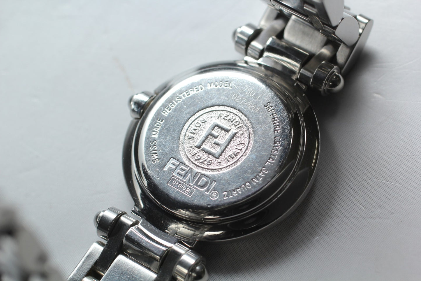 Vintage [N MINT] FENDI 750L Bracelet Black Silver Quartz Ladies Watch From JAPAN
