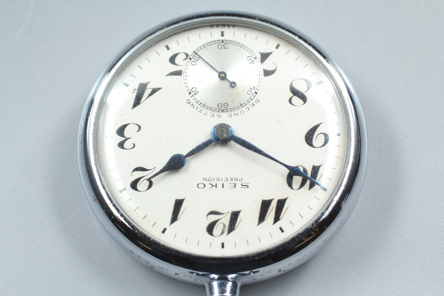 Vintage.1958 [N MINT] SEIKO SHA PRECISION 50mm Silver Manual Pocket watch JAPAN