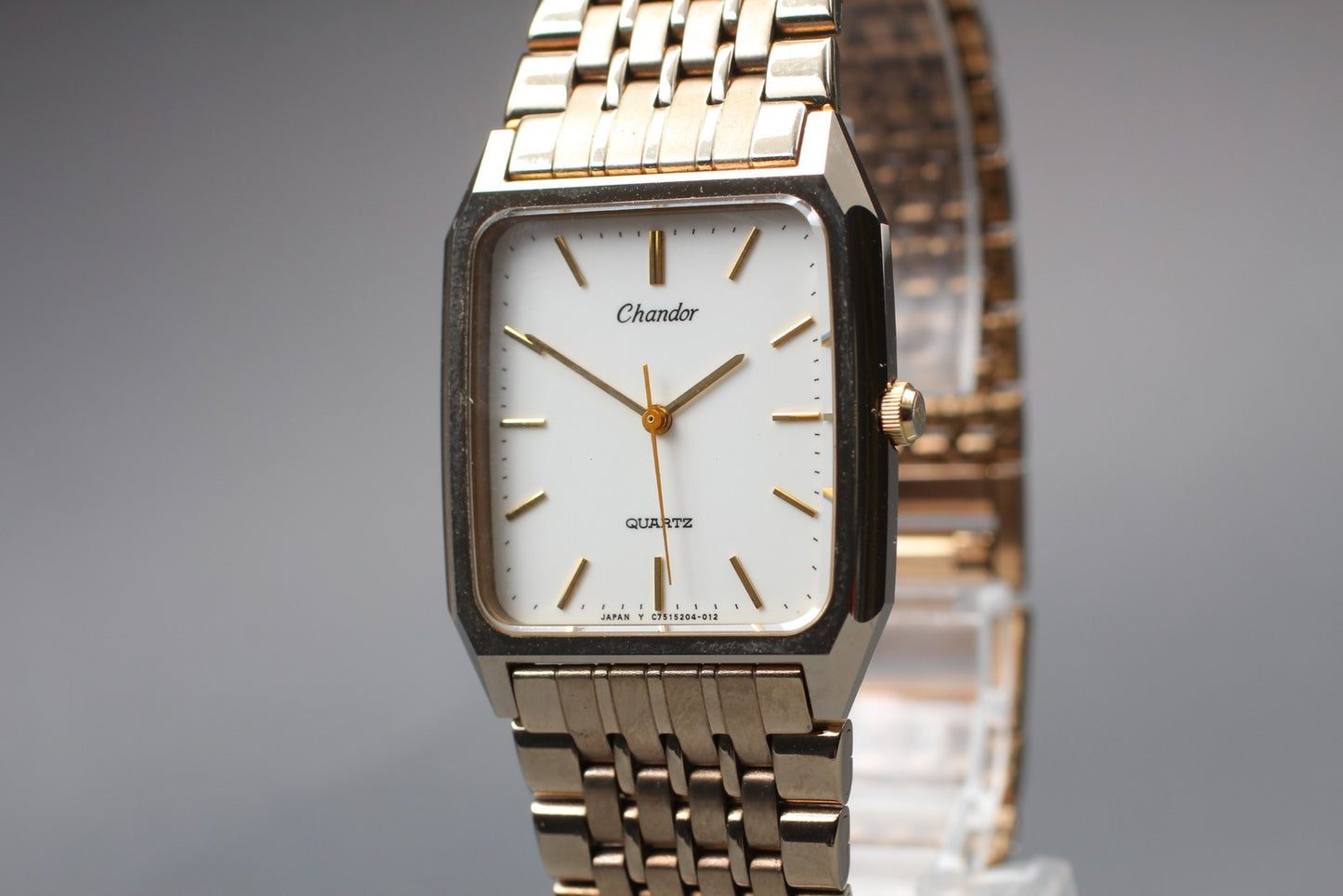 Vintage [N MINT] ORIENT Chandor C75520-40 Tank 27mm Quartz Men's Watch JAPAN