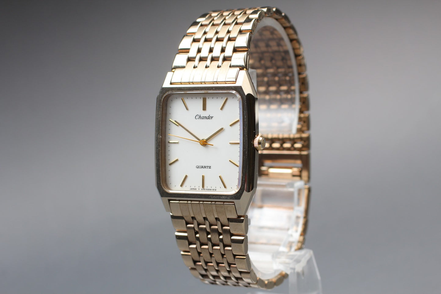 Vintage [N MINT] ORIENT Chandor C75520-40 Tank 27mm Quartz Men's Watch JAPAN
