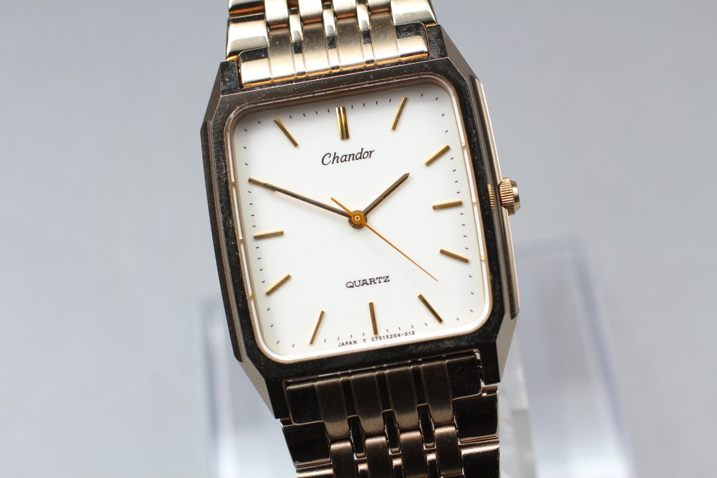 Vintage [N MINT] ORIENT Chandor C75520-40 Tank 27mm Quartz Men's Watch JAPAN