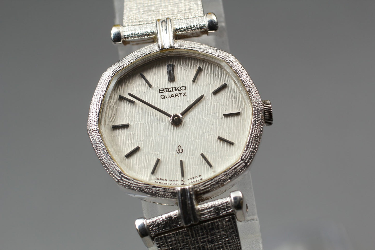 Vin.1989[N MINT] SEIKO 1400-5810 Octagon 17mm Bracelet Quartz Ladies Watch JAPAN