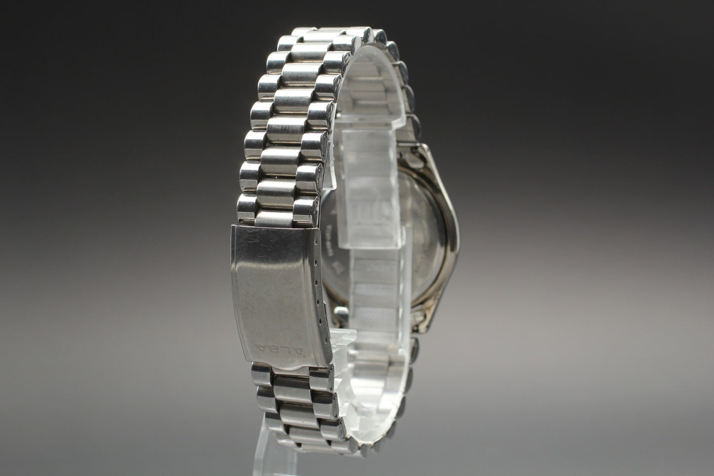 Vtg.1997 [N MINT] SEIKO ALBA V732-0D10 Round Day/Date Quartz Men's Watch JAPAN
