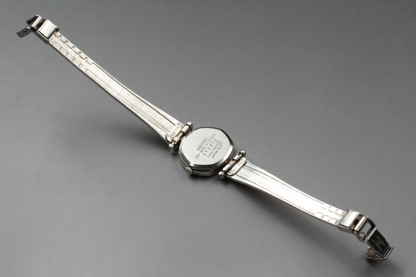 Vin.1989[N MINT] SEIKO 1400-5810 Octagon 17mm Bracelet Quartz Ladies Watch JAPAN