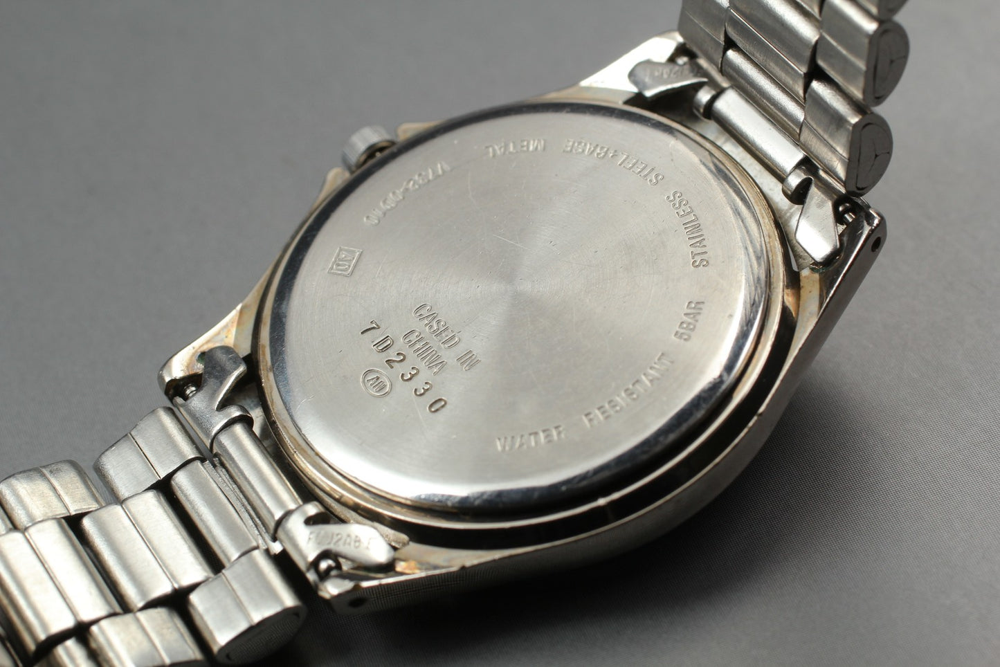 Vtg.1997 [N MINT] SEIKO ALBA V732-0D10 Round Day/Date Quartz Men's Watch JAPAN