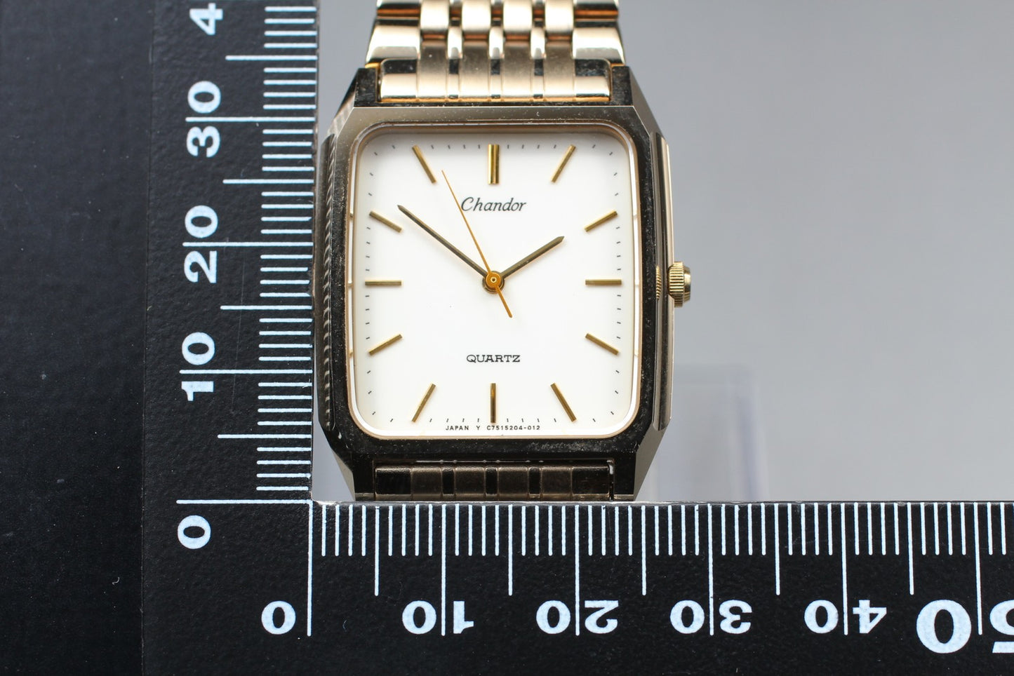 Vintage [N MINT] ORIENT Chandor C75520-40 Tank 27mm Quartz Men's Watch JAPAN