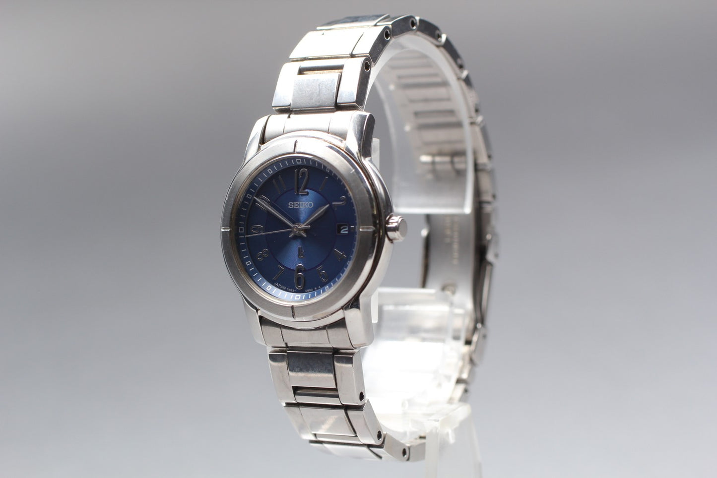 [N MINT / New Batt] Seiko Lukia 7N82-08G0 Blue Dial Quartz Ladies Watch JAPAN