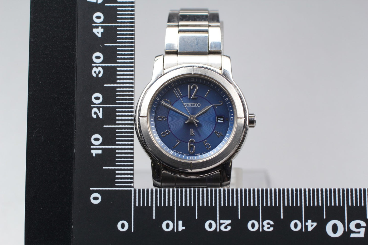 [N MINT / New Batt] Seiko Lukia 7N82-08G0 Blue Dial Quartz Ladies Watch JAPAN
