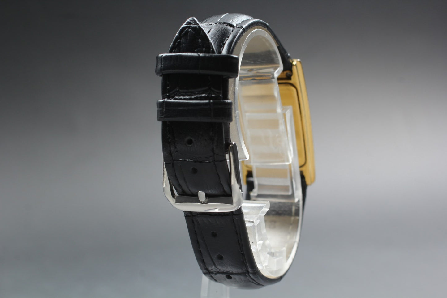 Vintage [N MINT] Christian Dior 53 251 Tank Black Gold Quartz Ladies Watch JAPAN