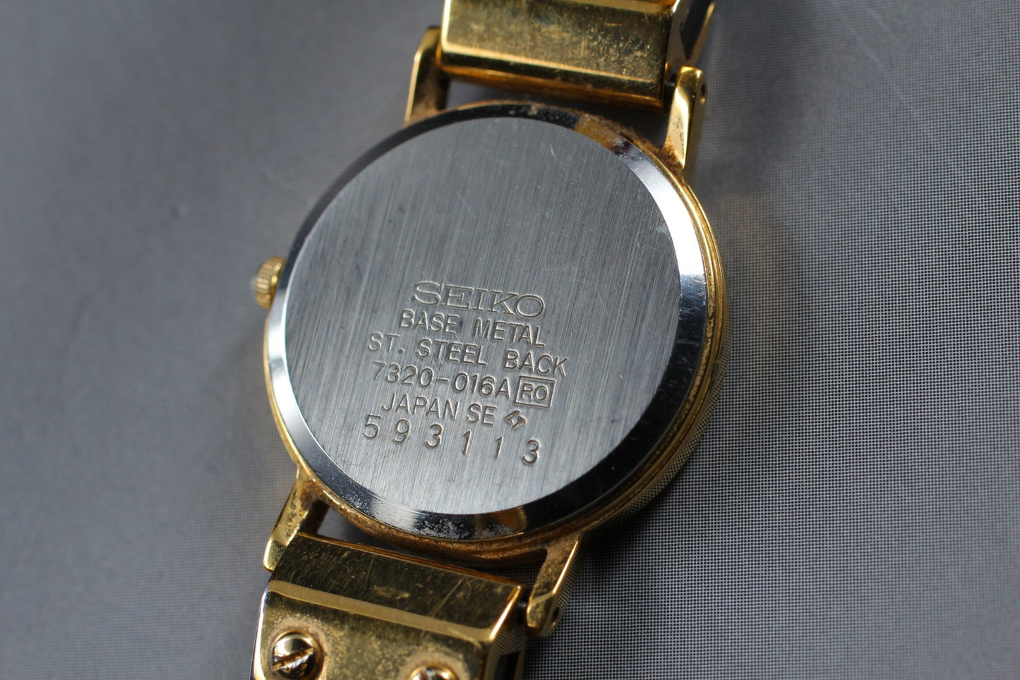 Vtg.1985[N MINT New Batt] SEIKO 7320-016A 21mm Bangle Quartz Ladies Watch JAPAN