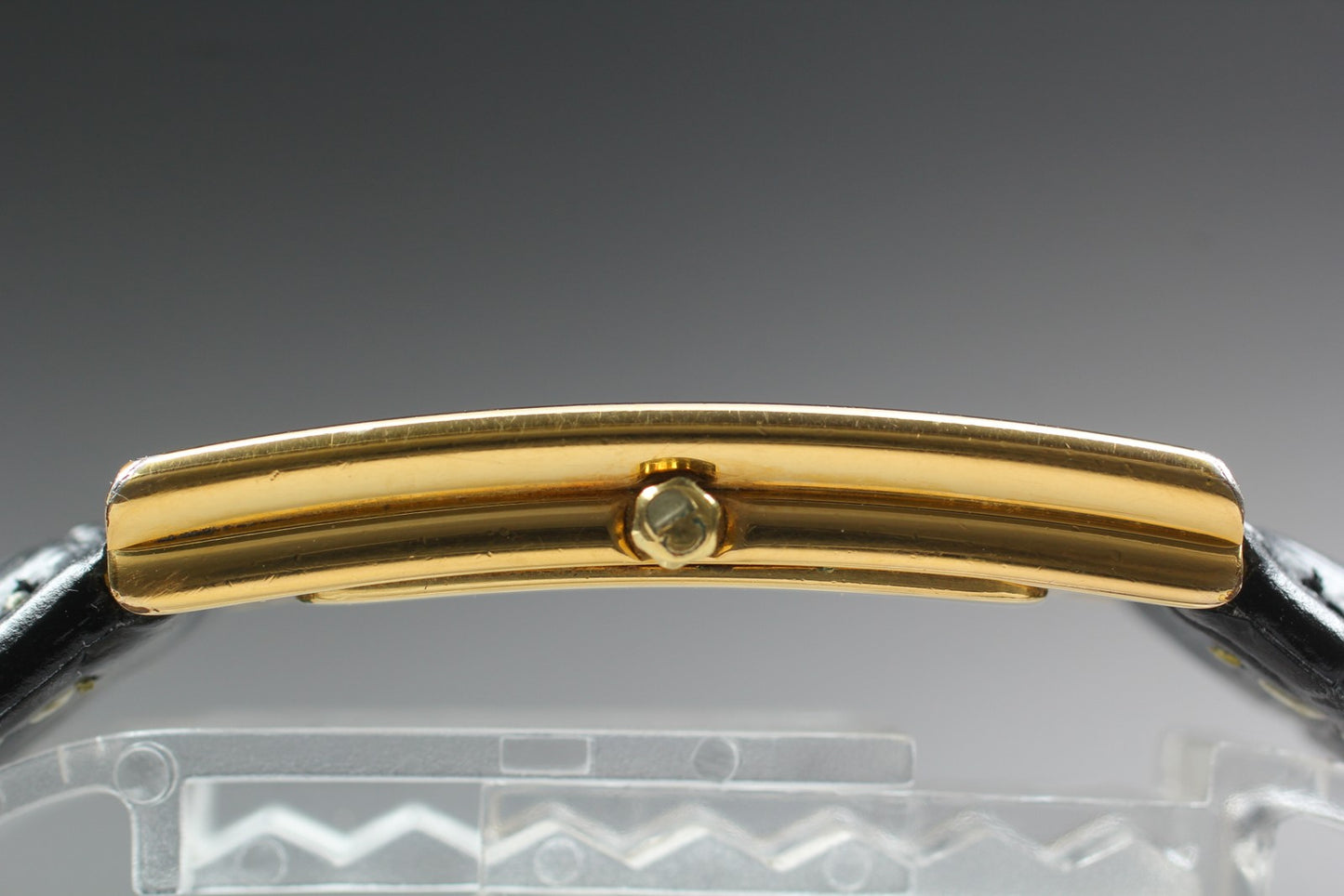 Vintage [N MINT] Christian Dior 53 251 Tank Black Gold Quartz Ladies Watch JAPAN