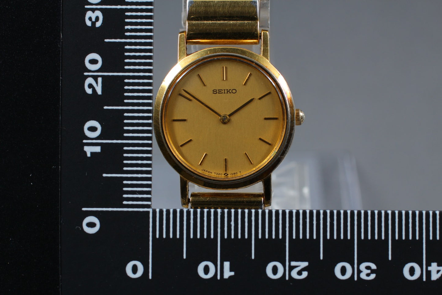 Vtg.1985[N MINT New Batt] SEIKO 7320-016A 21mm Bangle Quartz Ladies Watch JAPAN