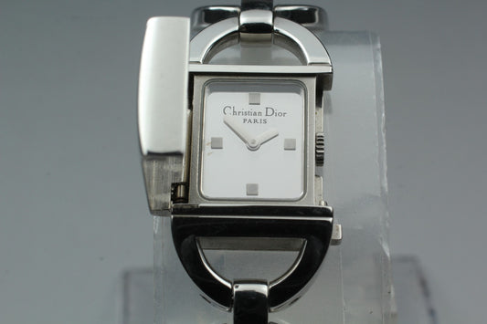[Near MINT] Dior Pandiola D78-100 Bracelet Silver Quartz Ladies Watch JAPAN