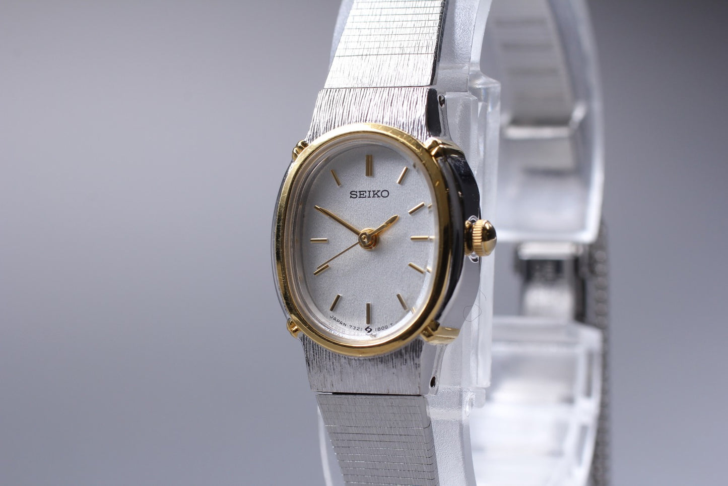 Vtg.1985 [N MINT / New Batt] SEIKO 7321-6100 Bracelet Quartz Ladies Watch JAPAN