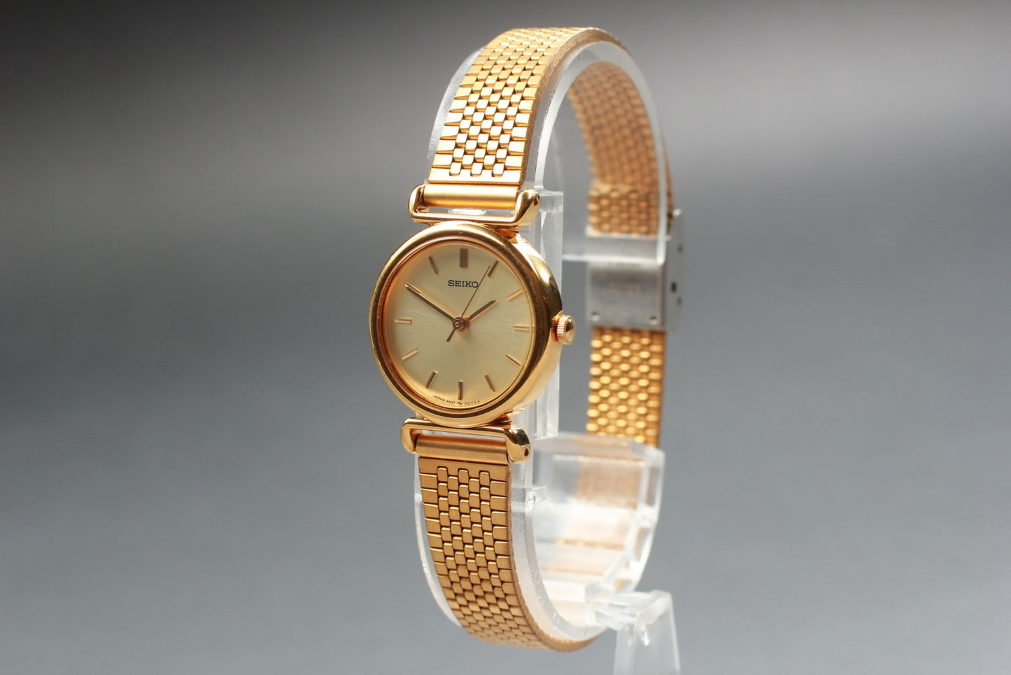 Vtg.1992 [N MINT] SEIKO 4N21-0052 22mm Bracelet Gold Quartz Ladies Watch JAPAN
