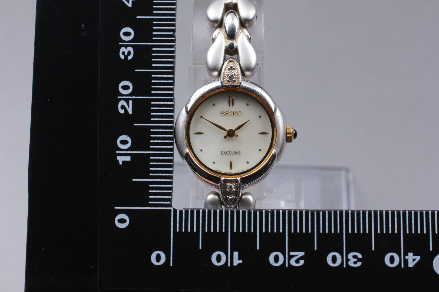 Vtg.1985 [Exc+5] SEIKO Exceline 4N20-1060 Bracelet Quartz Ladies Watch JAPAN
