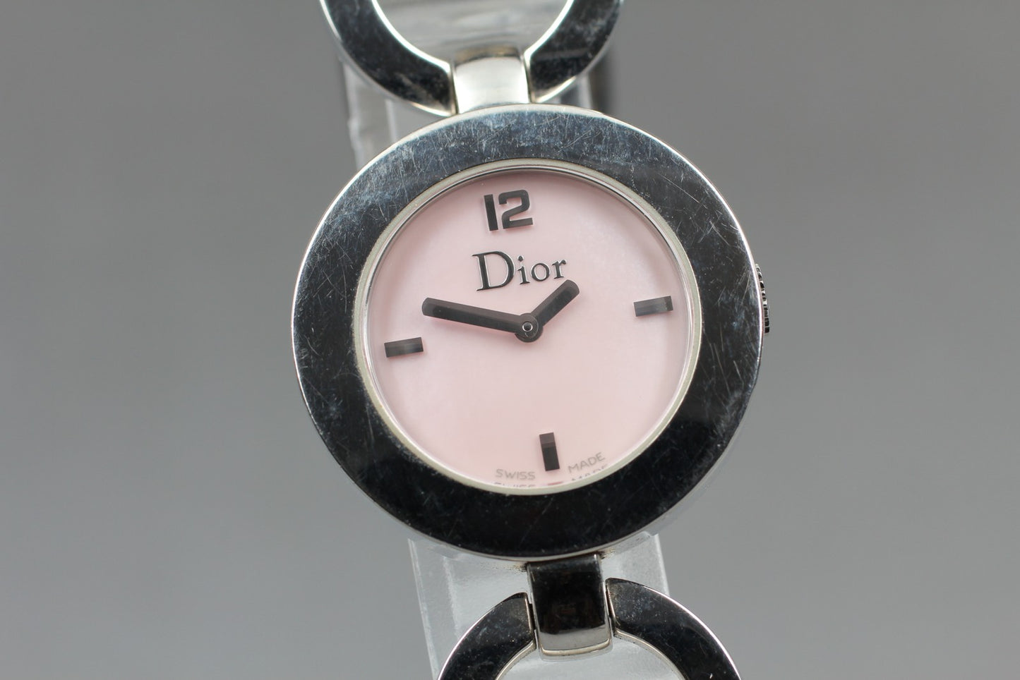 [Near MINT] Dior Malice Round CD022110 Bracelet Quartz Ladies Watch JAPAN