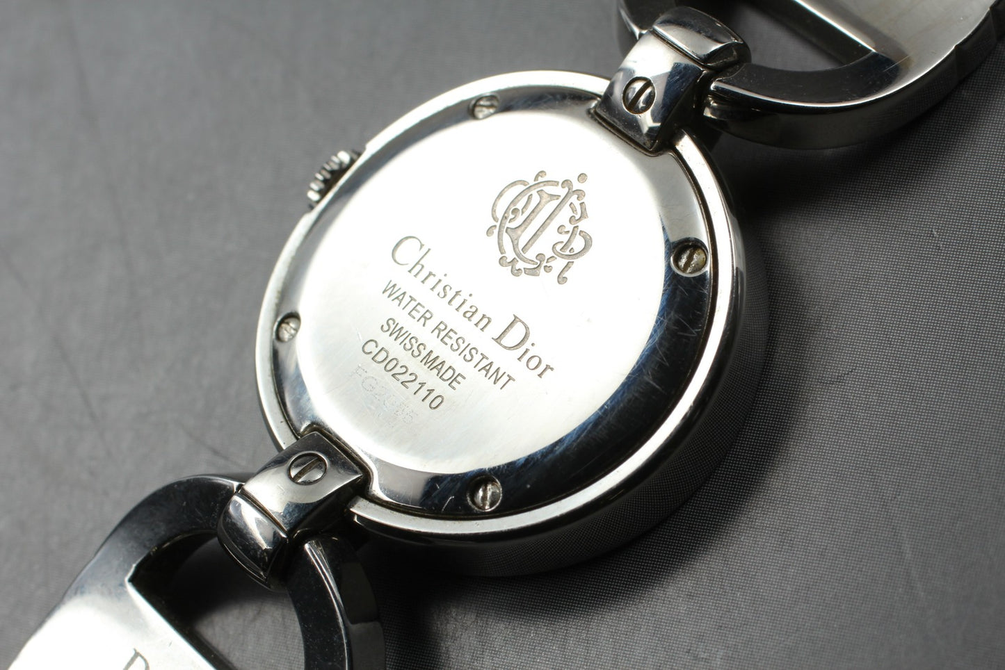 [Near MINT] Dior Malice Round CD022110 Bracelet Quartz Ladies Watch JAPAN