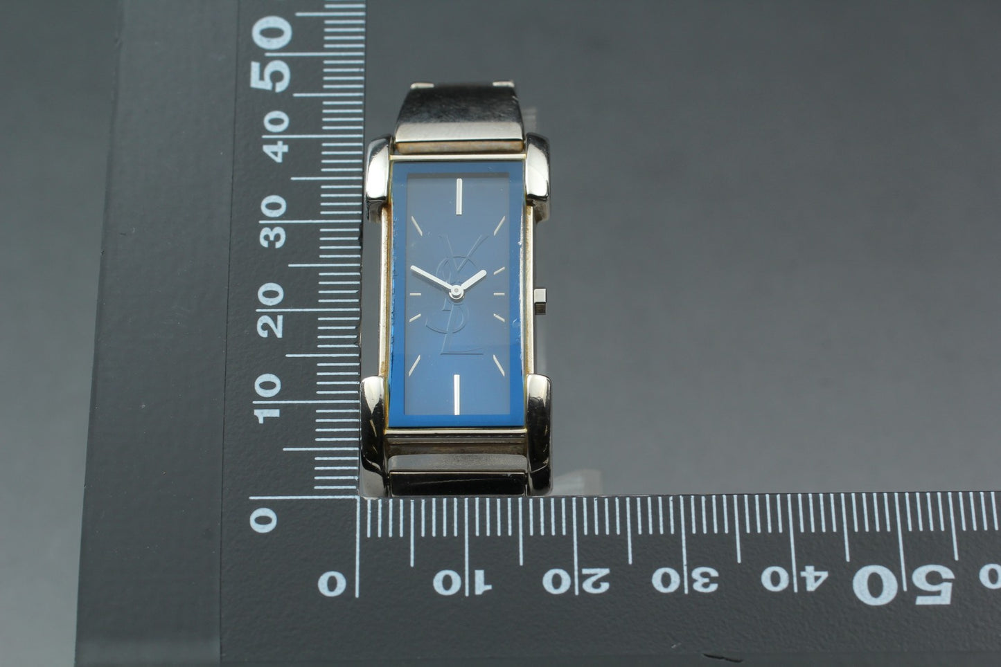 [Exc+5 w/  New Batt.] Yves Saint Laurent 5421-H16218 Blue Qz Ladies Watch JAPAN