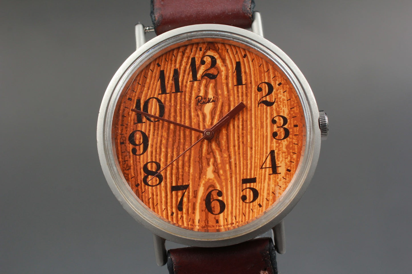 Vtg.1995 [N MINT] SEIKO ALBA Riki 7N01-0HF0 33mm grain Quartz Men's Watch JAPAN