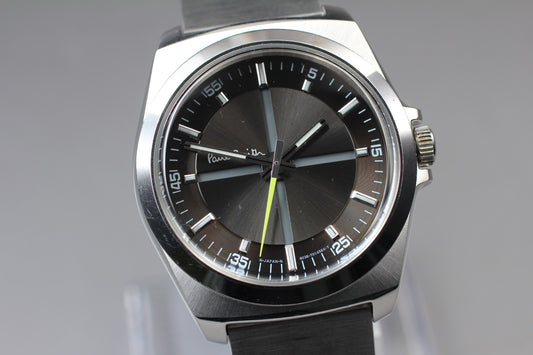 [N MINT / New Batt] Paul Smith 6038-H24741 TA Gray Quartz Men's Watch From JAPAN