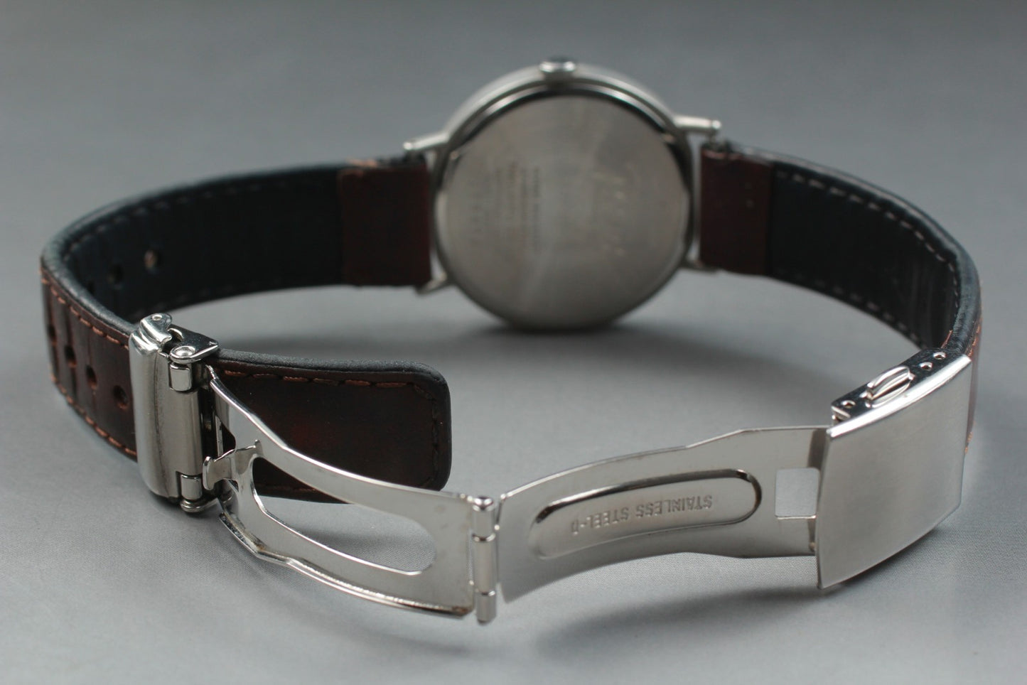 Vtg.1995 [N MINT] SEIKO ALBA Riki 7N01-0HF0 33mm grain Quartz Men's Watch JAPAN