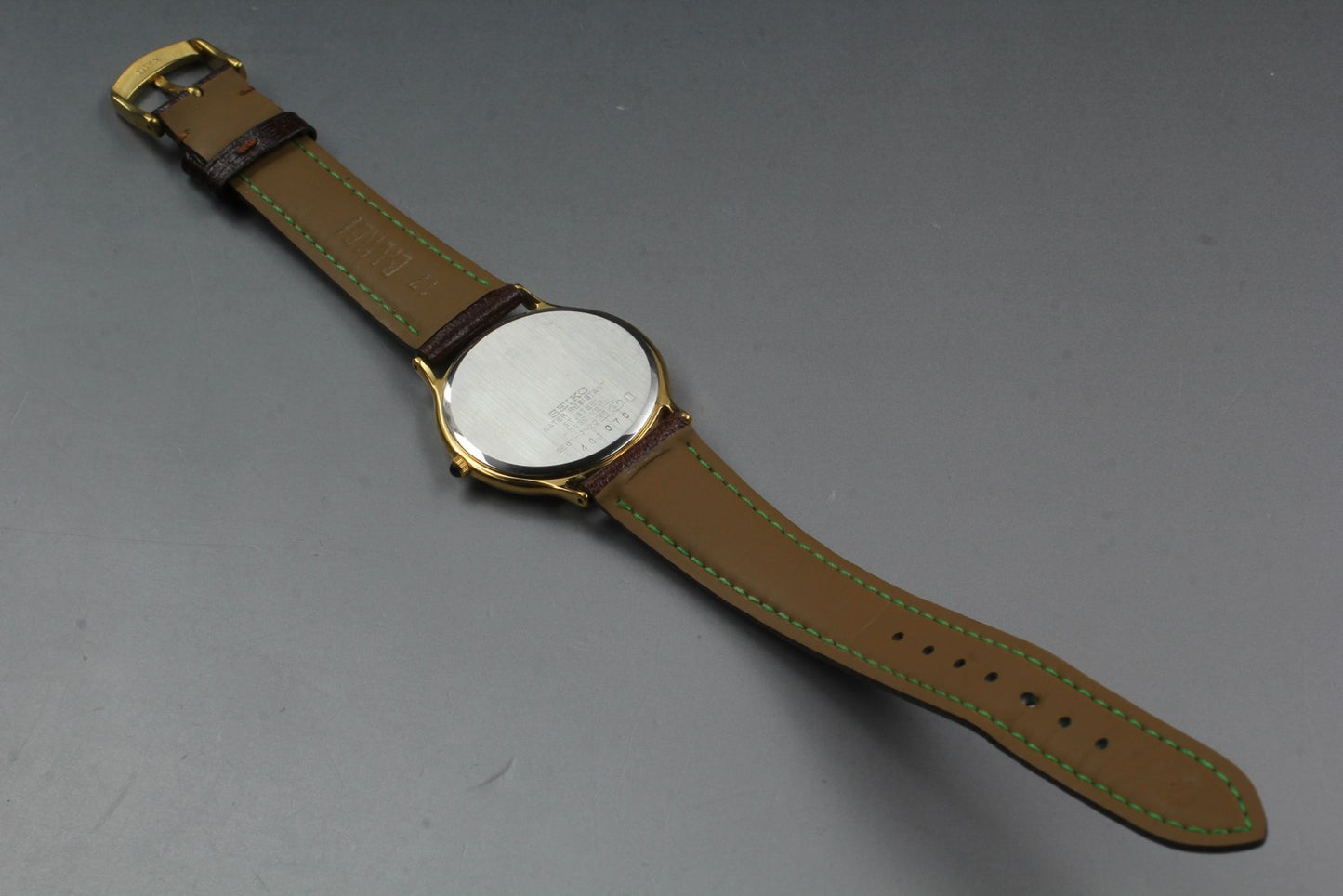 Vtg.1984 [N MINT] SEIKO DOLCE 5E61-0A20 Roman 32mm Quartz Men's Watch From JAPAN
