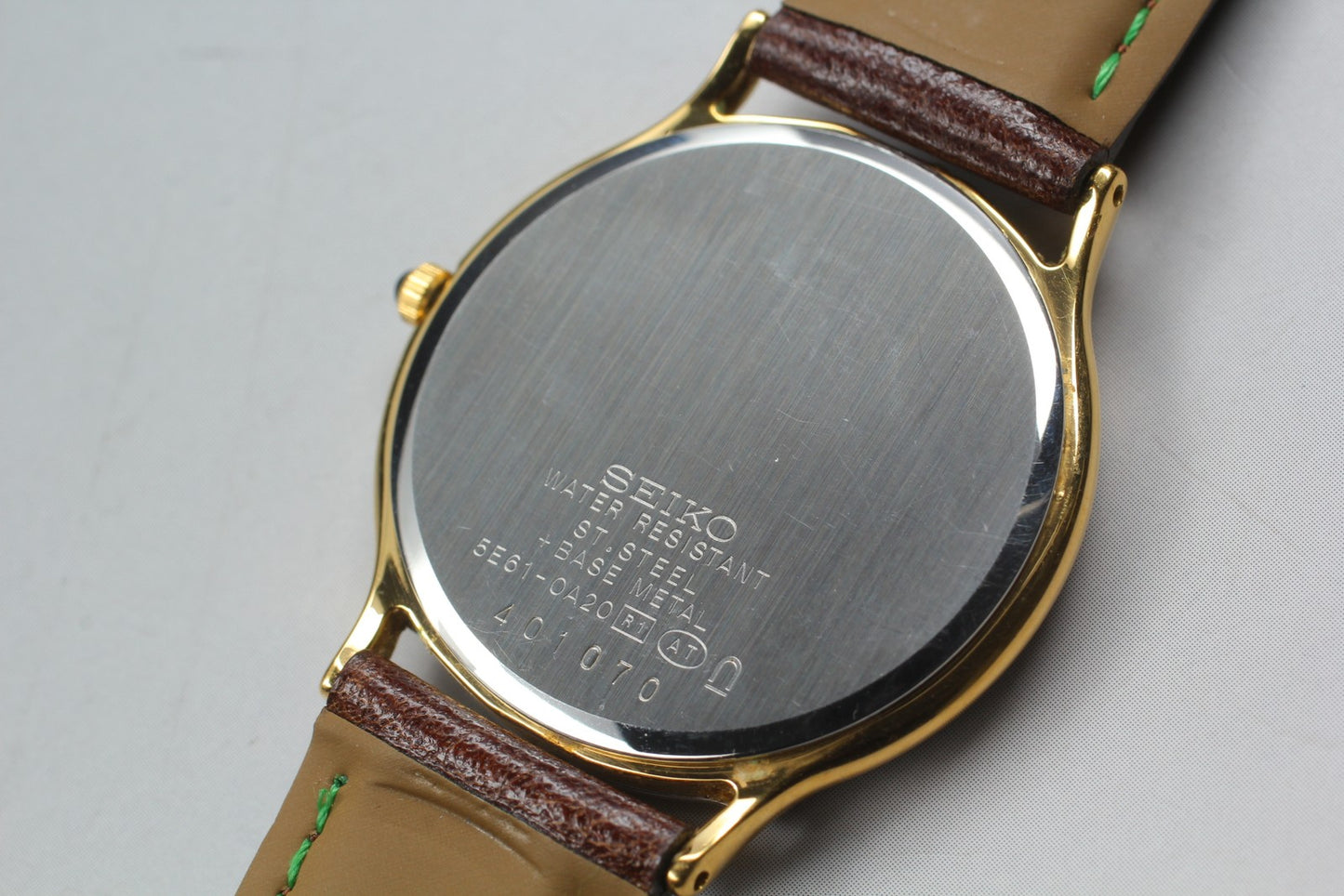 Vtg.1984 [N MINT] SEIKO DOLCE 5E61-0A20 Roman 32mm Quartz Men's Watch From JAPAN