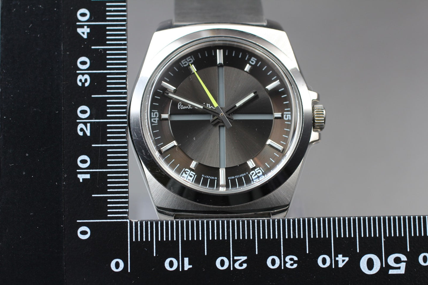 [N MINT / New Batt] Paul Smith 6038-H24741 TA Gray Quartz Men's Watch From JAPAN