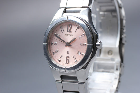 Vtg.1993 [N MINT] SEIKO Lukia 7N82-0AX0 26mm Day/Date Quartz Ladies Watch JAPAN