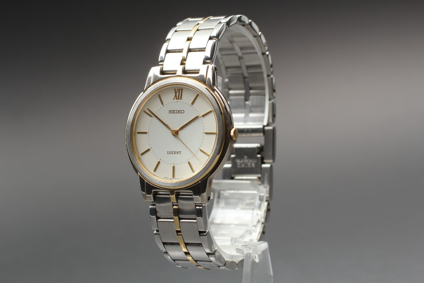 Vtg.1998 [N MINT] SEIKO LUCENT 5E21-6E90 Roman 32mm Quartz Men's Watch JAPAN