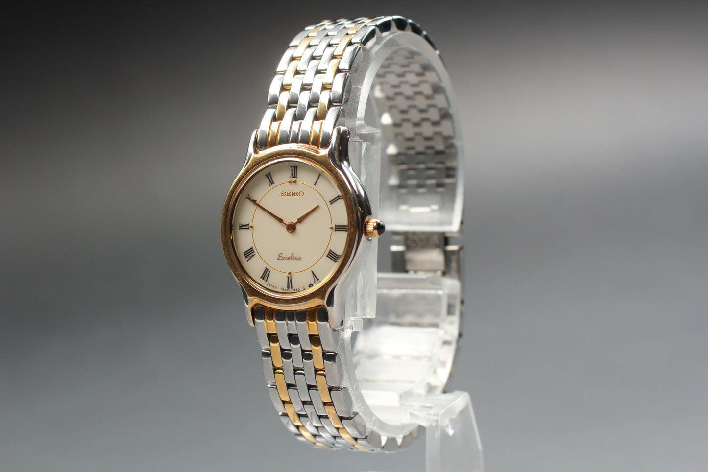 Vtg.1987 [N MINT] SEIKO Exceline 7320-0390 Roman 23mm Quartz Ladies Watch JAPAN