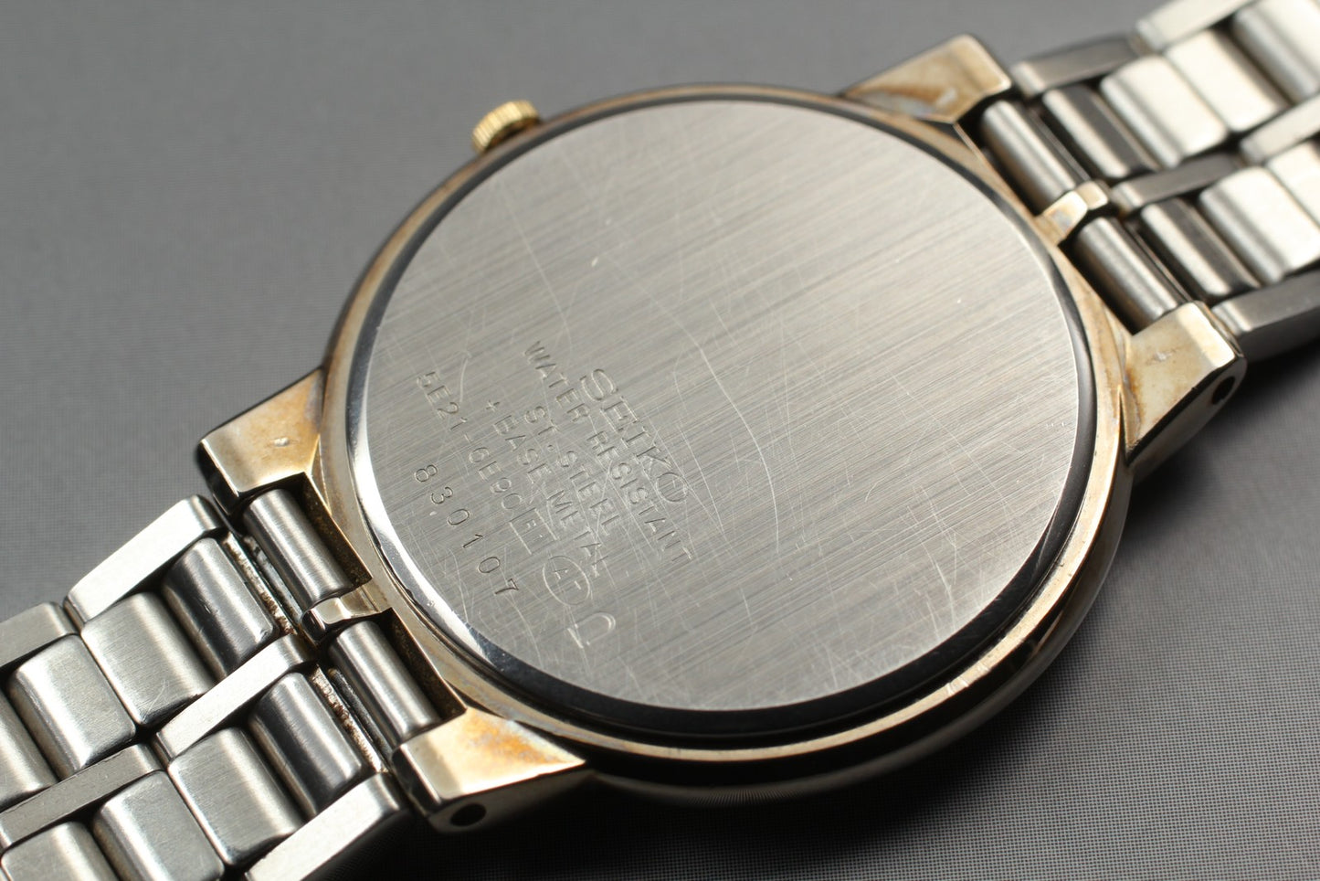 Vtg.1998 [N MINT] SEIKO LUCENT 5E21-6E90 Roman 32mm Quartz Men's Watch JAPAN