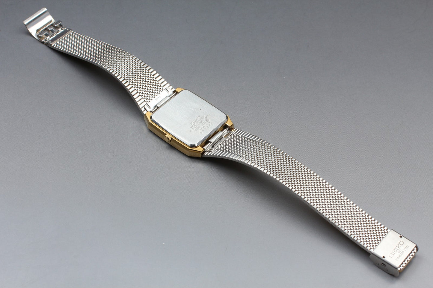 Vtg.1985[N MINT] SEIKO MAJESTA 9063-5020 Tank 29mm Gold Quartz Men's Watch JAPAN