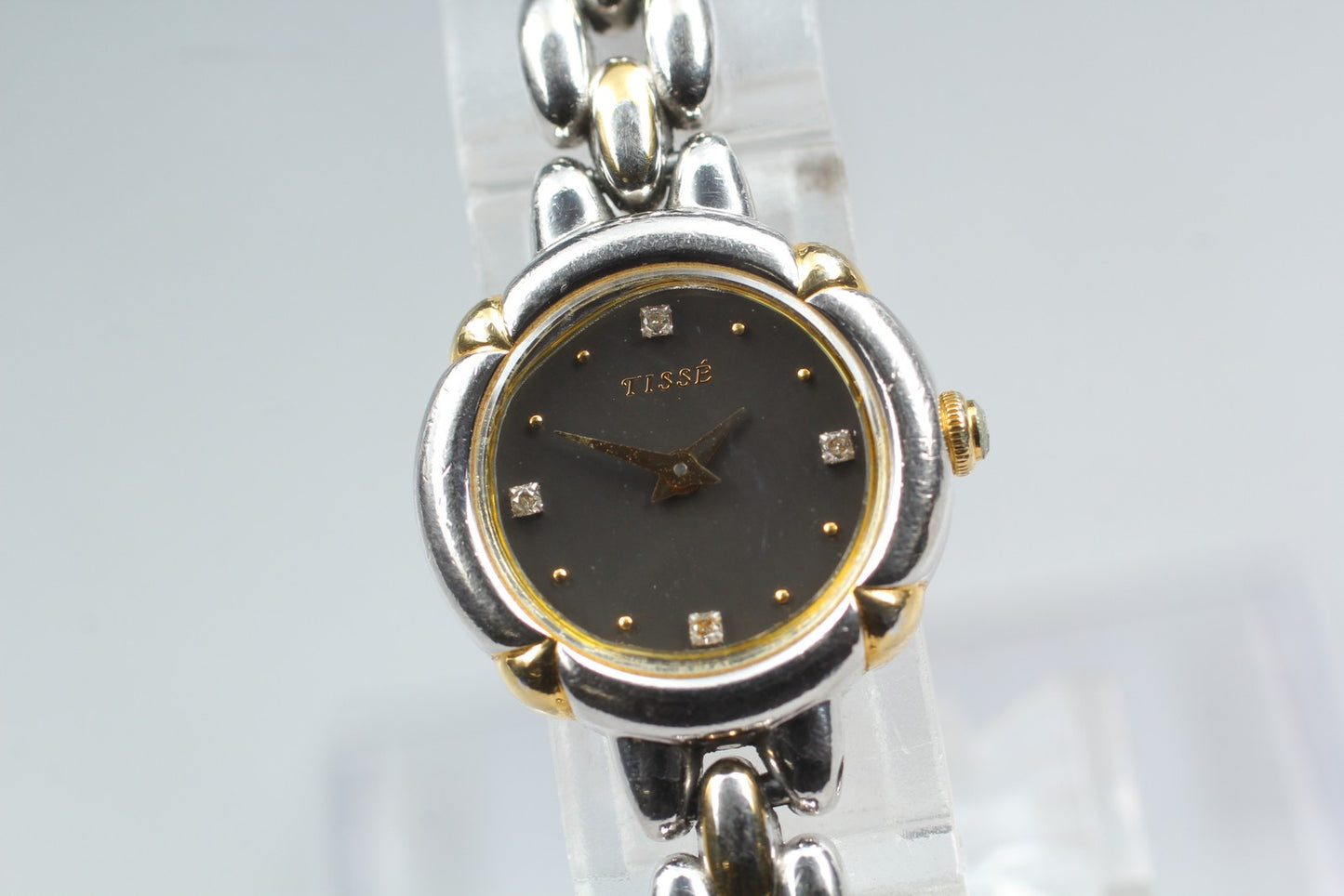 Vin.1991[N MINT] SEIKO TISSE 1F20-0060 4P Diamond Bracelet Quartz Ladies Watch