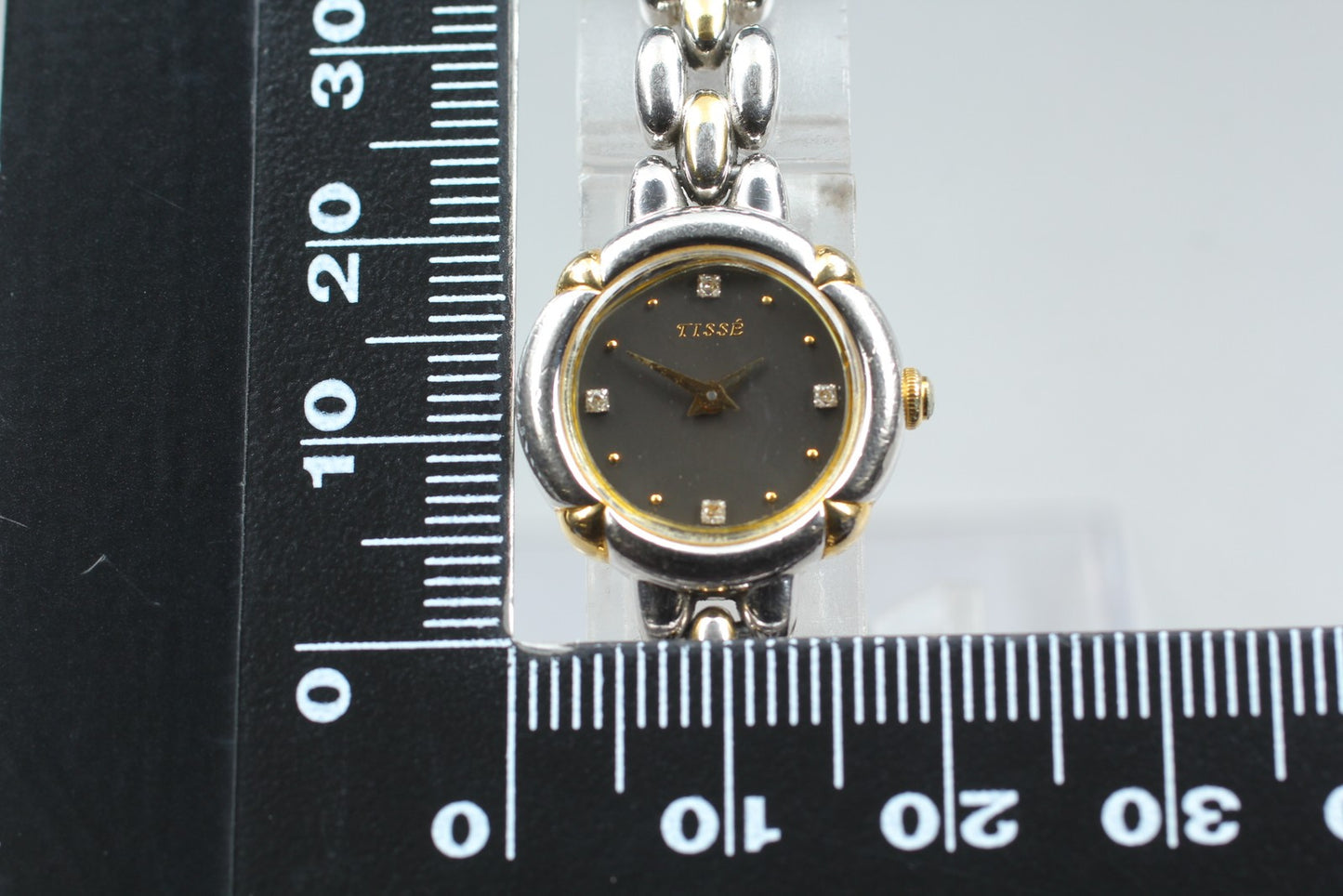 Vin.1991[N MINT] SEIKO TISSE 1F20-0060 4P Diamond Bracelet Quartz Ladies Watch