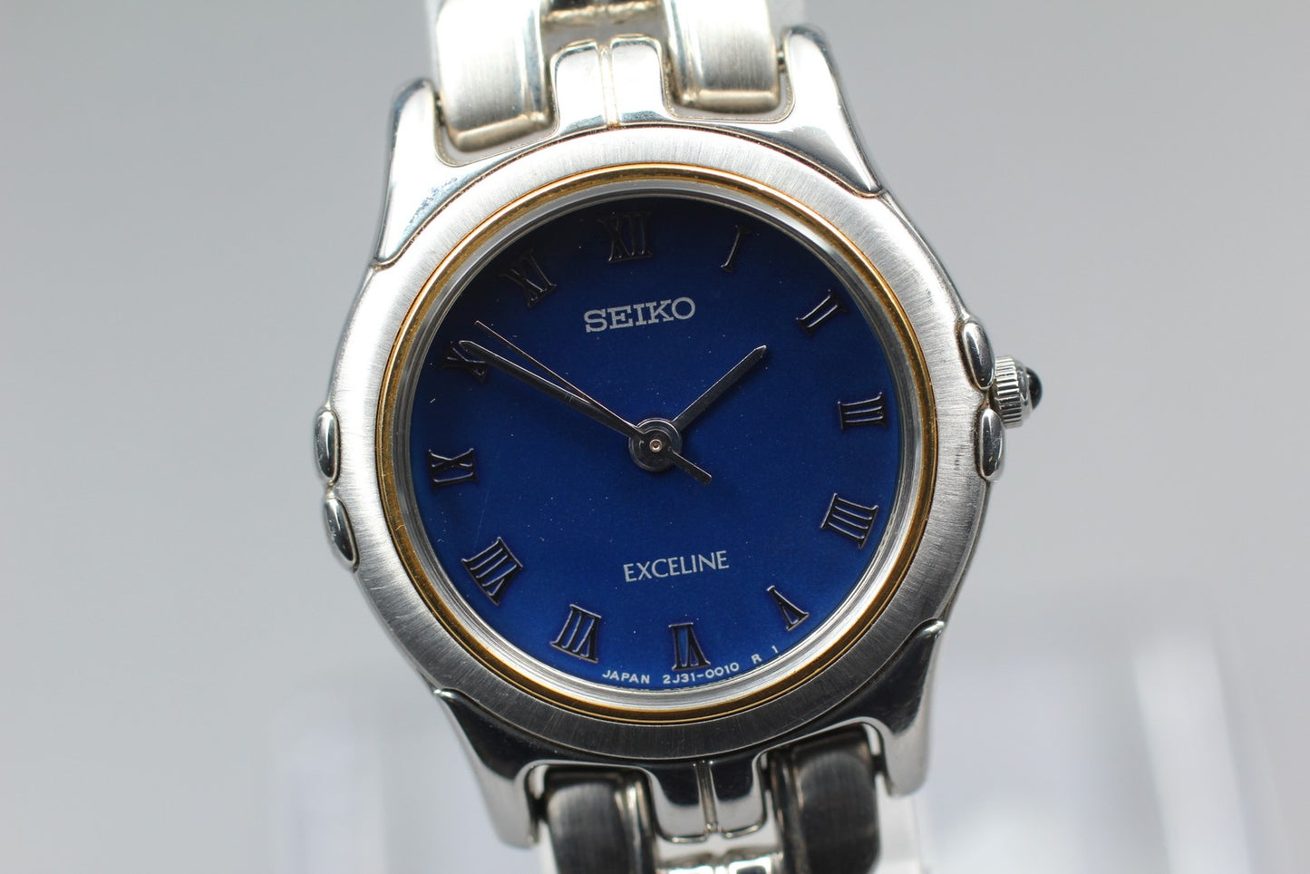 Vtg.1994 [N MINT] SEIKO Exceline HAQ 2J31-0010 Blue Quartz Ladies Watch JAPAN