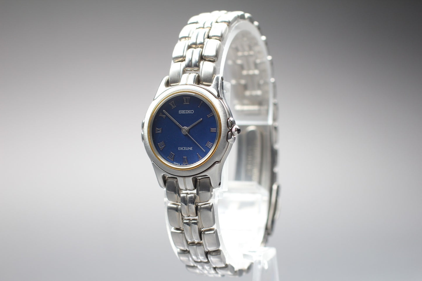 Vtg.1994 [N MINT] SEIKO Exceline HAQ 2J31-0010 Blue Quartz Ladies Watch JAPAN