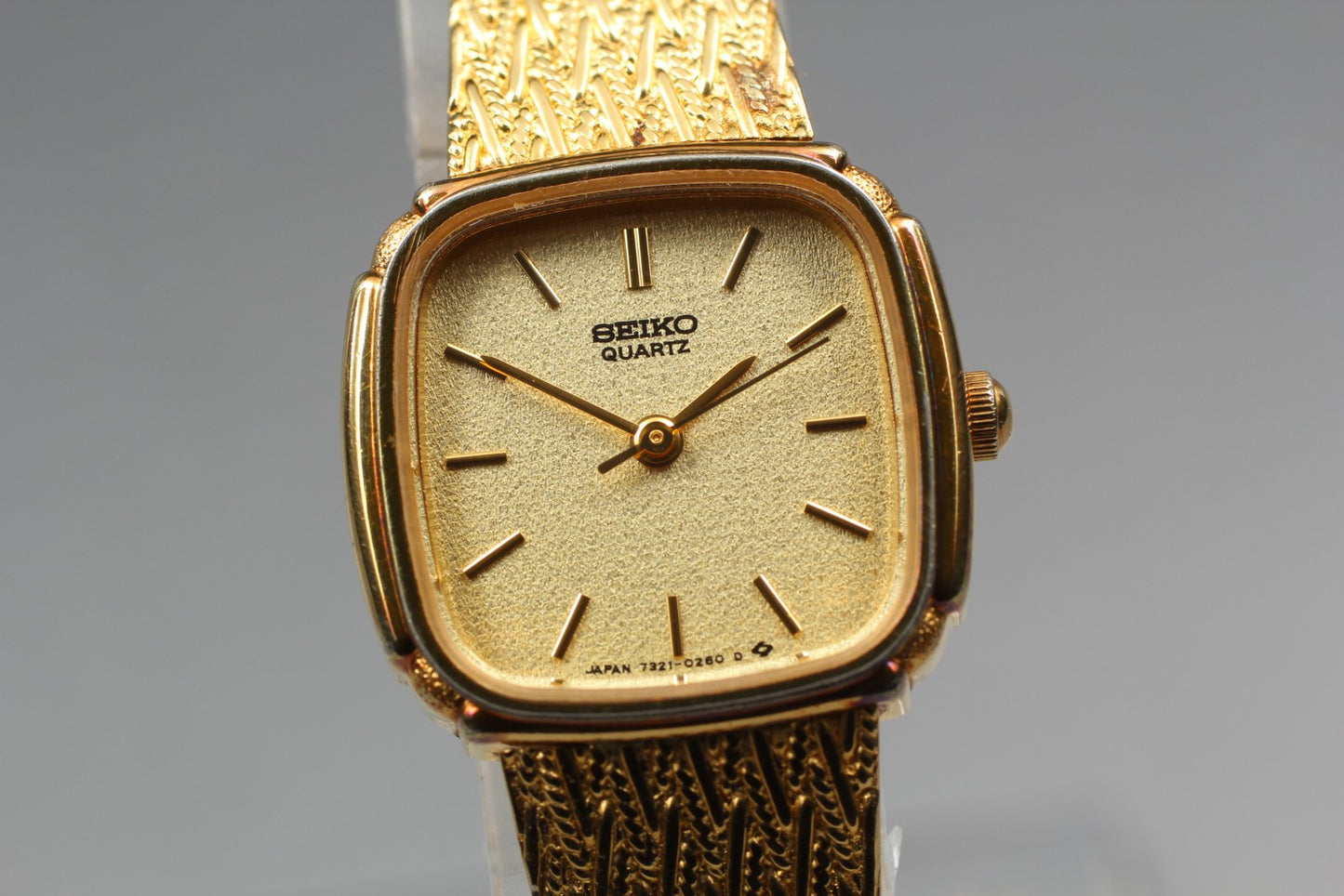 Vtg.1983 [Near MINT] SEIKO 7321-5110 Gold Bracelet Quartz Ladies Watch JAPAN