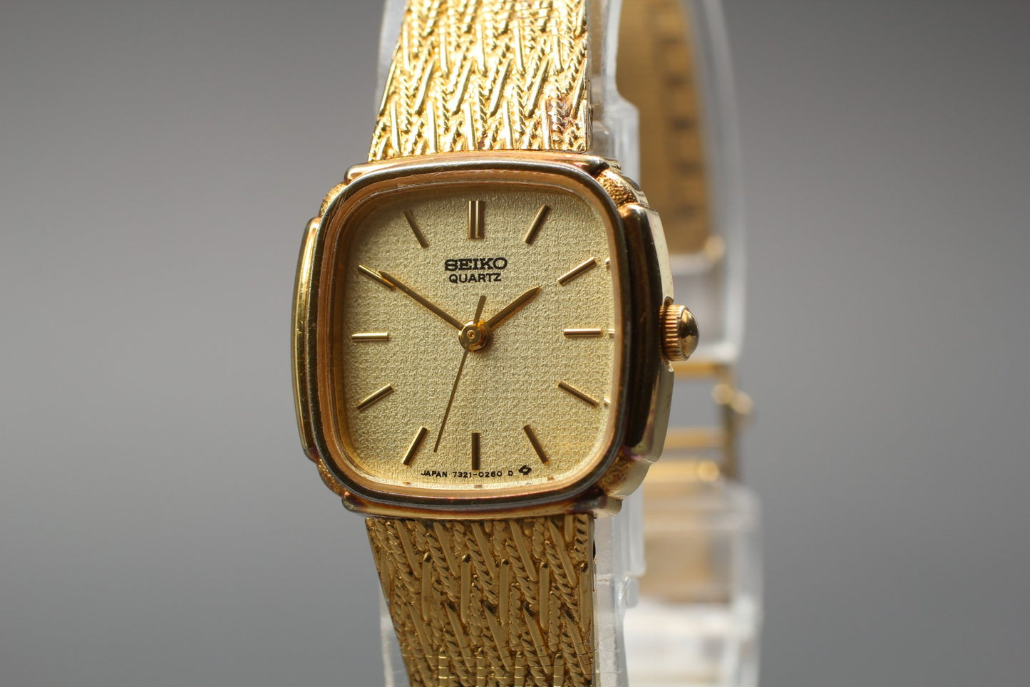 Vtg.1983 [Near MINT] SEIKO 7321-5110 Gold Bracelet Quartz Ladies Watch JAPAN